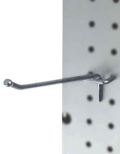 Presa Heavy Duty Metal Peg Board Shelving Hooks, 6-Inch, 50-Pack