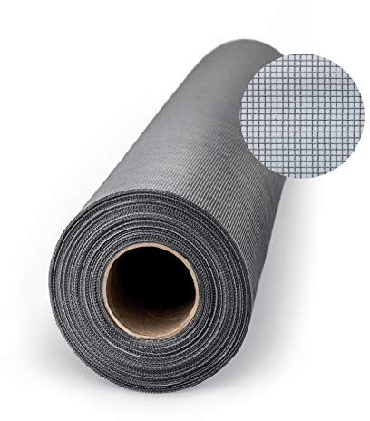 TESO Insektenschutz Gaze - Fliegengitter - Schutz gegen Mücken - Durchsichtiges Fiberglasgewebe, UV-beständig, Meterware 120 cm grau, 7,90€/m², kostenfreier Versand