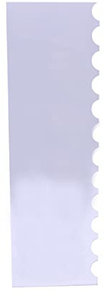 PME PS64 Scallop Edge Side Scraper for Cake Decorating-10 inches, Transparent