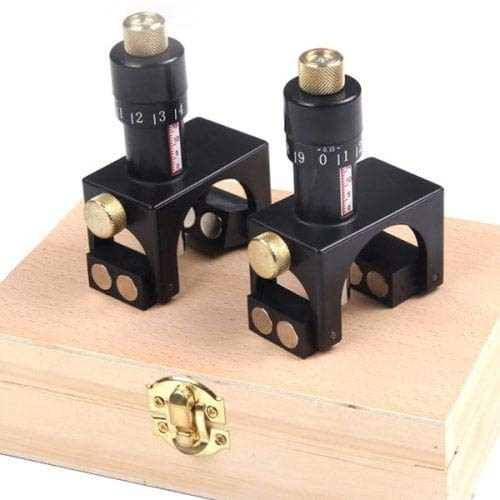 ExcLent Holzbearbeitung Cutter Aligner Hobelmesser Einstellung Jig 2PCS - SCHWARZ