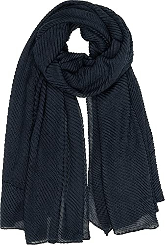 Caspar SC509 eleganter Damen Schal mit Streifen Webmuster