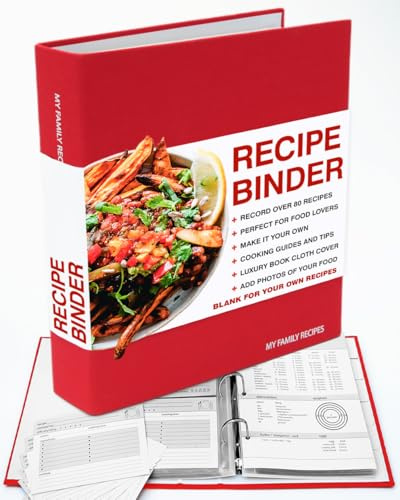 Suck UK | Rezeptbuch-Ringbuchhalter | Feinschmecker Küchengeräte & Gadgets | Gebundenes Rezeptbuch für eigene Rezepte | Erstellen Sie Ihren eigenen Ordner für Rezepthefte | Backgeschenke