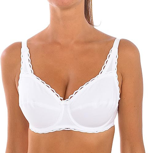 Playtex Reggiseno Senza Ferretto Criss Cross Bio Donna x1, Bianco, 36/4D