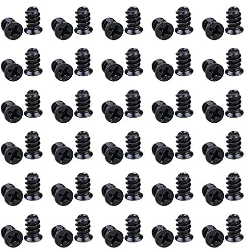 Anluoyi 100 Pcs M5 x10 Computer Cooling Fan Mount Screws, Black Case Fan Screws