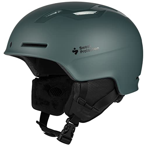 Sweet Protection Winder Ski Helmet - Lightweight, Highly Ventilated Audio Ready Snowboarding Helmet, Matte Sea Metallic, Medium/Large