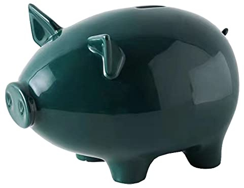 Huchas Originales para Niños Adultos, Infantil Hucha Cerdito, Personalizada Boda Hucha Grande, Cajero para Ahorrar, Originales Regalos para Parejas, Festivales, Alcancias para Adultos (verdeoscuro)