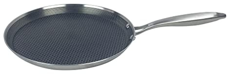 Pfannkuchen Pfanne Edelstahl Wabenstruktur Ø28cm Induktion Pfanne Anti Haft Kratzfest