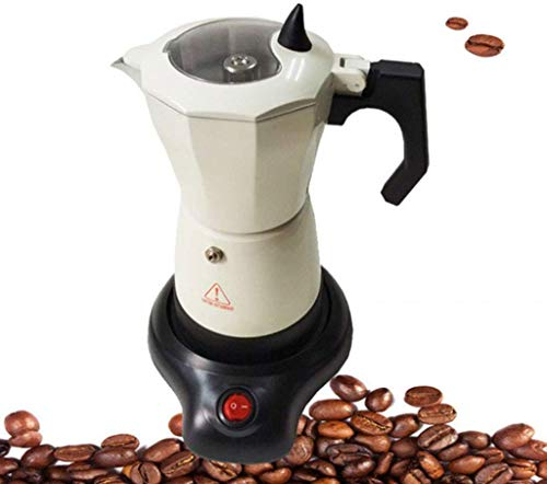 HWSY Macchina per caffè elettrica Portatile dal Design Trasparente Macchina per caffè Espresso in Acciaio Inossidabile Moka Caffettiera per Utensili da Cucina Domestici 100/500 ml Facile da osservare