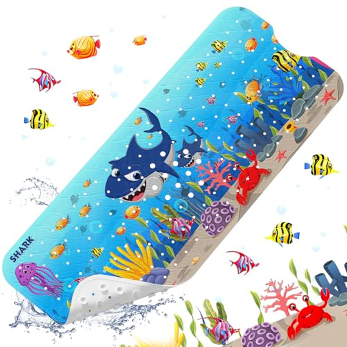 XIYUNTE Original Antirutschmatte Badewanne Baby, 100x40 cm Badewannenmatte rutschfest Kinder, Badematte Kinder Badewanne oder Dusche, 100% BPA frei & Maschinenwaschbar, TÜV-Geprüft