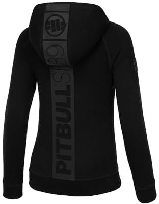 PITBULL Damen Sweatjacke mit Kapuze und Reißverschluss Frauen Hoodie mit Zipper Fuchsia Kapuzenjacke Zip Hoodie Kontrastierende Veredelung XS