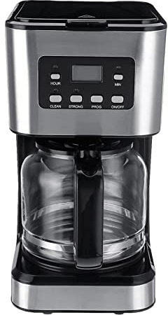 AYLSPU Machines à café encastrables Cafetière 12 Tasses Cafetière à Filtre Machine à thé avec Carafe en Verre pour la Maison et Le Bureau Filtre Cappuccino Latte