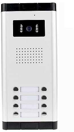 DMETE Drahtlose Gegensprechanlage 700TVL wasserdichte Gegensprechanlage Video-Türsprechanlage Außenkamera IR-Lichtsicht mit Mehreren Ruftasten for Wohnungen/Häuser für Geschäft/Büro/Hotel(520C-8)