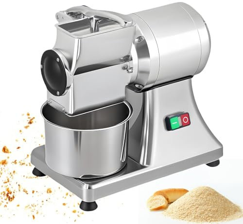 Glowdora Rallador De Queso, Molinillo De Queso Rotatorio De Acero Inoxidable De 550 W, Triturador De Queso Eléctrico con Contenedor, Molinillo De Alimentos para Pan, Mantequilla Y Queso De 40 Kg/H.