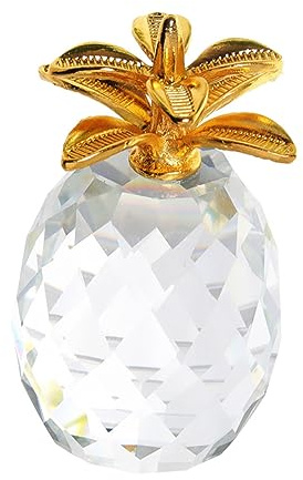 GALPADA Decor with Home Creative Decoration Crystal or Ornament Pineapple, Modern Portable Style Accents Desktop Living Room, Office or Bedroom