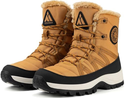 Mishansha Stivali da Neve Invernali Donna Calde Foderate Gr.36-42 EU | Scarpe Invernali,Scarpe Trekking,Scarponcini Invernali,All'Aperto,Stivaletti,Antiscivolo