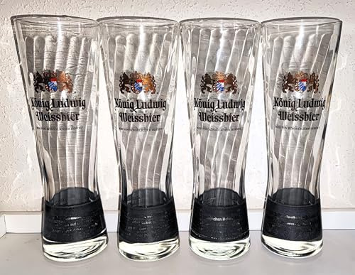 Rahm & AngiesStrickZauber verkauft: König Ludwig/Sonderedition / 4 Weissbier Gläser/Exklusiv-Glas / 1 x 0,5 Liter/im Karton/Bierglas/Gläser/Weizenglas