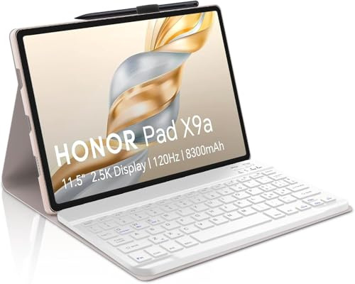 Occtingkind, Cover con Tastiera per Honor Pad X9a 2025 11.5 Pollici, Custodia Magnetica Staccabile Bluetooth Tastiera, Italiano Layout QWERTY, USB-C Ricarica, Senza Retroilluminazione, Rosa chiaro