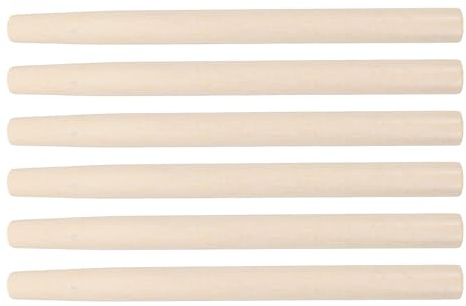 DOITOOL Manches D’Outils à Manche en Bois pour Jardinage – Lot de 6 Manches Longues 38 Cm – Remplacement Polyvalent pour Houe, Pelle, Faucille – Bois Robuste Finition Lisse pour Entretien