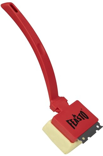 Feasto Bristle Free Grill Brush with Scraper for Outdoor Grills, Reinforced Steam BBQ Cleaning Brush with Replaceable Cleaning Head, Safe Grill Cleaner for Cast Iron & Stainless Steel Grates, Red