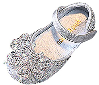 Flickor, Mary Jane, prinsesskor, ballerina, pärlor, strass, platta klädskor, eleganta, lätta kvällsskor, bröllop, barn, fest, glitterskor, rosett, dekoration, glitter, festskor