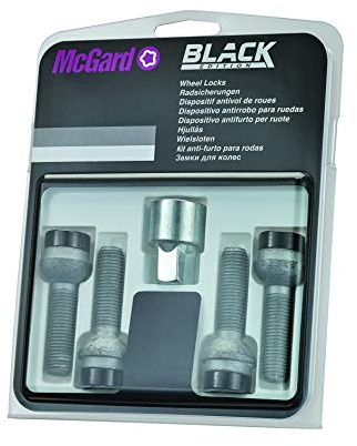 28017SUB Radsicherungsbolzen SUB (Schwarz) M14x1,5, Kugelsitz R14, Schaftlänge 45,0 mm, Gesamtlänge 65,7 mm, SW17, Schlüsseldurchmesser 25,8 mm