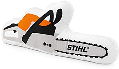 Stihl Kissen in Motorsägeform aus weichem Plüschmaterial Länge ca. 50 cm