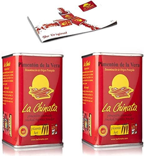 Pimentón de La Vera Ahumado Picante pack La Chinata 2 latas 160g