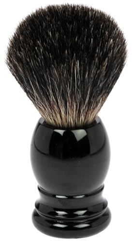 Fantasia Rasierpinsel Rein Dachs, Schwarz, Kunststoffgriff, 1er Pack | Höhe: 9.5 cm