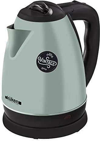 KUKEN hervidor de Agua 2 litros INOX Vintage 1500w