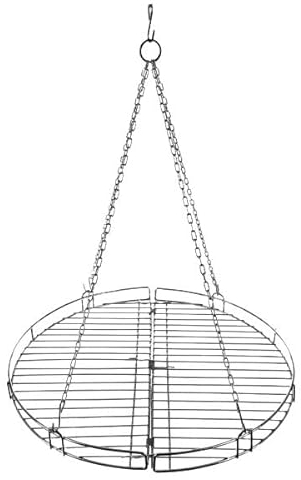 MFH 33641 Folding grill with chain for hanging(49 x 3,5 cm/Silver)