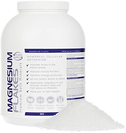 Magnesium Flakes 5kg, Premium Bath Salts Relaxing Therapy - (Magnesium Chloride Hexahydrate) - Resealable