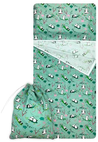 Saco de Dormir de Verano y Saco de guardería para bebés de 2 a 6 años - Tejido Acolchado 100% algodón, para Dormir en la guardería y en casa Saco de Dormir Panda