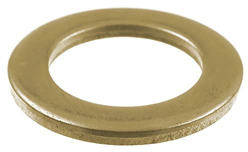SECCARO Fitschenringe zur Erhöhung von Türen, Ø 12.2 x 18.0 x 2.0 mm, Eisen vermessingt, 20 Stück