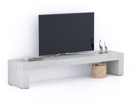 Mobili Fiver, Evolution TV-Schrank 180x40, Grauer Beton, Made In Italy