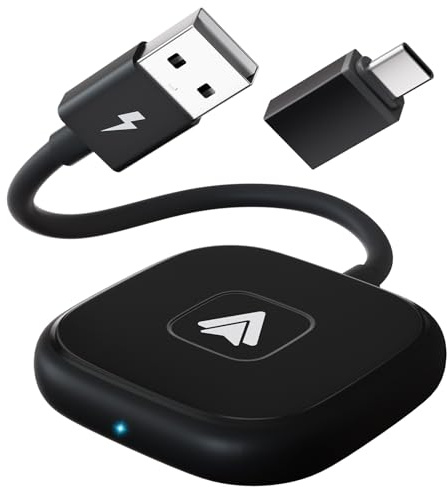 FEINODI Android Auto Wireless Adattatore,Converti Android Auto cablato in Wireless,Plug e Play,5GHZ WiFi,Applicabile alle auto prodotte dopo il 2017