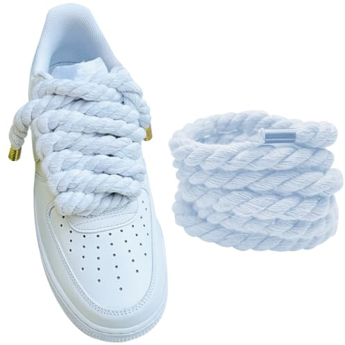 Lopau Schnürsenkel aus dickem Seil für Air Force 1, nicht durchschlagen, grobe Jumbo-Schnürsenkel für Dunk, Air Jordan, AF1 Sneakers