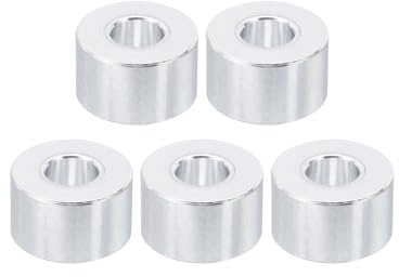PATIKIL M8 Entretoises en Aluminium, 5Pcs Entretoise Métallique en Aluminium 8.5mm ID x 20mm OD x 12mm L Vis D'Espacement en Aluminium Ronde pour Boulons à Vis 5/16 Ou M8