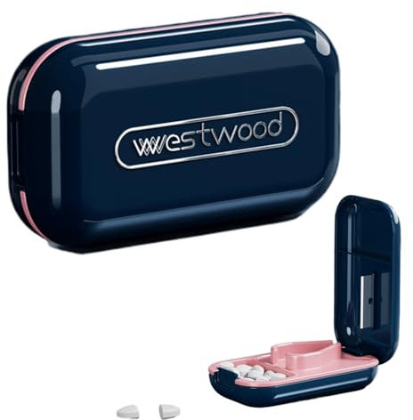 Tablettenteiler,Pillenschneider Große Und Kleine Tabletten,Tablettenteiler Für Kleine Tabletten,Pillenteiler Tablettenteiler,Tablettenschneider Mit Aufbewahrungsfach,Für Handgepäck Und Reisen