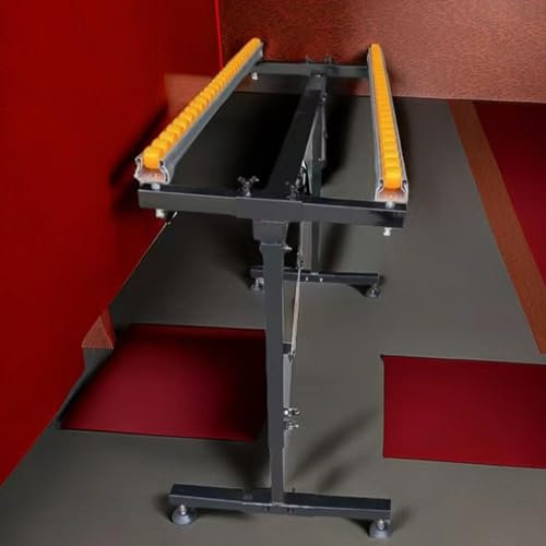 Pedestal Roller Stand with Ball Bearing, 250kg/550lbs Load Capacity Folding Heavy Duty Workbench Extension System for Table Saw Outfeed Woodworking Extension, 25.6-35.4 in Adjustable Height(2 pcs)