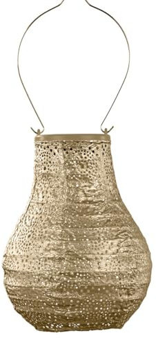 LUMIZ Solarlaterne - für Außen - Valencia - 5 Stücke - Gartenbeleuchtung - Solarlampen - Gartendeko - Kupfer/Gold/Taupe