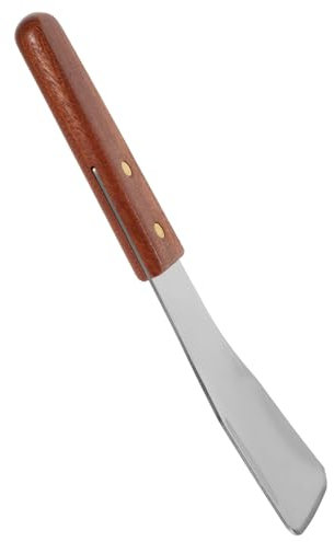 ULTECHNOVO Cucchiaio Per Gelato in Acciaio Con Manico in Legno Spatola Piatta Per Dessert Utensile Da Cucina Versatile Per Alimenti e Giardinaggio