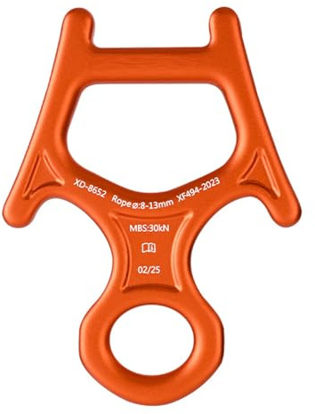 Aluminum Alloys Downhills Descender Rappel Belays Abseiling Mountaineering Device for Rock Climbing and Succour