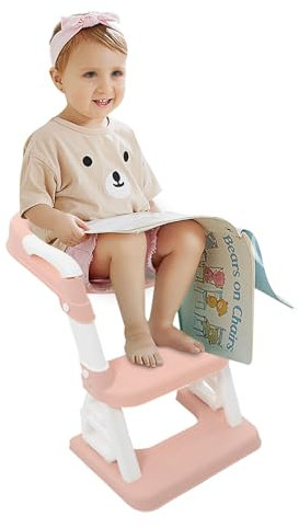 Kindertoilettenleiter, Toilettenleiter für Kinder, Kindertoilettensitz mit Treppe, ür Kinder im Alter von 1-7 Jahren