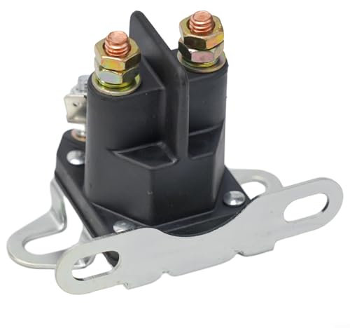HomeVortex 12V Tondeuse à Gazon Démarreur Solénoïde 3 Bornes Relais Électrique Interrupteur Bas Côté Montage Design pour Castle Garden Series 150Amp Noir