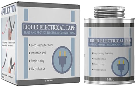 Mnozreo Cinta Eléctrica Líquida,Pegamento Aislante Liquido Negro,125ML,1PC,Adhesivo de Aislamiento Líquido para Cables Motores y Más