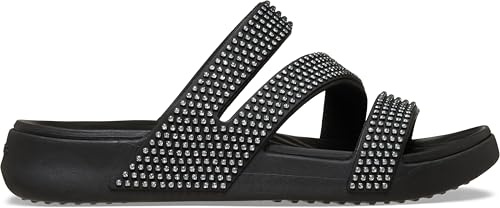 Crocs Women's Getaway Strappy Sandals, Black Gems, 7