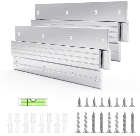 Seruno X Coppia di morsetti 2 Paia Z da appendere,15 cm Supporti a Piastra per Muri,Ganci a Z con Viti Per Telai Pesanti, Supporti a Z fino a 27 kg, Specchi e Quadri Cornici Artistiche
