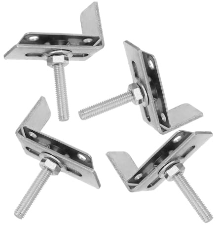 Hemobllo Staffa Pesante per Lavello Sottotop Clip Adesive Kit Fissaggio 4 Pezzi in Ferro per Montaggio Sicuro Lavello da Cucina e Bagno Supporti per Ripiano in Marmo e Mobili
