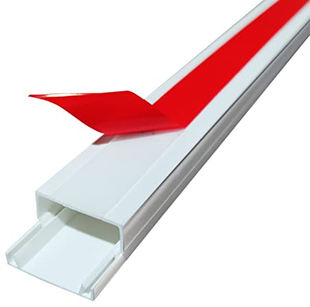 EYRMQWJPC Canaline per Cavi in Silicone, Canalina passacavi autoadesiva Quadrata Bianca verniciabile for soffitto angolare, Diverse Dimensioni, 1 m