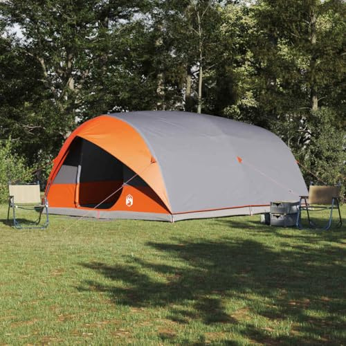 Tunnelzelt Grau Orange 500 x 348 x 200 cm Outdoor Camping TAFT für Abenteurer und Familien Spaß beim Campen